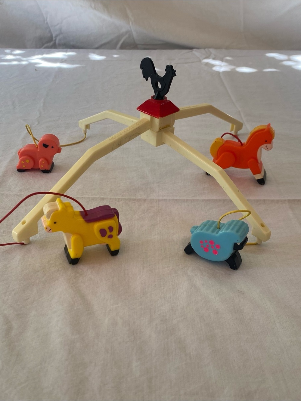 Vintage Fisher-Price Crib Mobile Replacement Part Farm Animals Hong Kong